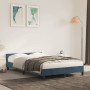 Dark blue velvet bed frame with headboard 120x190 cm by , Beds and slatted bases - Ref: Foro24-379551, Price: 110,46 €, Disco...