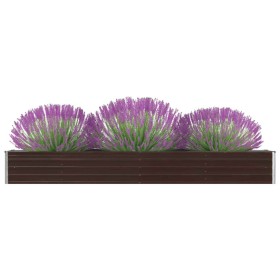 Brown galvanized steel garden bed 320x40x45 cm by vidaXL, Pots and planters - Ref: Foro24-47054, Price: 62,30 €, Discount: %