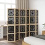 Divider screen 6 panels solid Paulownia wood brown black by , Room dividers - Ref: Foro24-358810, Price: 158,98 €, Discount: %