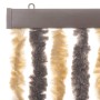 Dark brown and beige chenille fly curtain 90x200 cm by , Mosquito nets for windows - Ref: Foro24-377355, Price: 57,83 €, Disc...