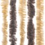 Dark brown and beige chenille fly curtain 90x200 cm by , Mosquito nets for windows - Ref: Foro24-377355, Price: 57,83 €, Disc...