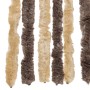 Dark brown and beige chenille fly curtain 90x200 cm by , Mosquito nets for windows - Ref: Foro24-377355, Price: 57,83 €, Disc...