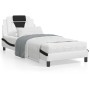 Cama con cabecero cuero sintético blanco y negro 80x200 cm de , Camas y somieres - Ref: Foro24-3208060, Precio: 157,72 €, Des...