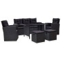 Garden furniture set, 6 pieces, with black synthetic rattan cushions. by vidaXL, Garden sets - Ref: Foro24-46094, Price: 748,...