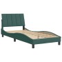 Dark green velvet bed frame with headboard 80x200 cm by , Beds and slatted bases - Ref: Foro24-3207816, Price: 154,47 €, Disc...