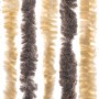 Dark brown and beige chenille fly curtain 100x200 cm by , Mosquito nets for windows - Ref: Foro24-377357, Price: 62,65 €, Dis...