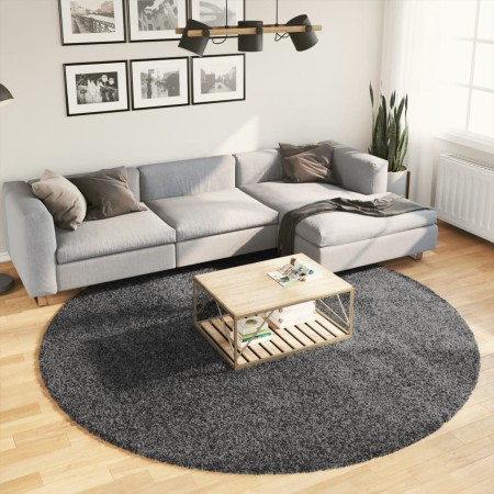 Short pile rug OVIEDO anthracite gray Ø 240 cm by , Rugs - Ref: Foro24-375482, Price: 132,02 €, Discount: %