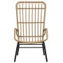 Light brown synthetic rattan garden chair by vidaXL, Garden chairs - Ref: Foro24-48580, Price: 180,65 €, Discount: %