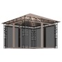 Pavillon mit Moskitonetz und LED-Lichtleiste in Taupe, 3 x 3 x 2,73 m, 180 g/m² von vidaXL, Zelte und Pavillons - Ref: Foro24...