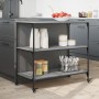 Carrito de cocina madera ingeniería gris Sonoma 102x50x95 cm de , Carros de cocina y comedor - Ref: Foro24-842324, Precio: 92...