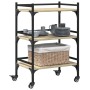 Sonoma oak engineered wood kitchen cart 50x35x75.5 cm by , Kitchen and dining carts - Ref: Foro24-842347, Price: 47,58 €, Dis...