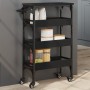 Black engineered wood kitchen cart 53x20x76 cm by , Kitchen and dining carts - Ref: Foro24-842351, Price: 61,56 €, Discount: %