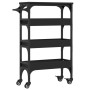 Black engineered wood kitchen cart 53x20x76 cm by , Kitchen and dining carts - Ref: Foro24-842351, Price: 61,56 €, Discount: %