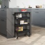 Black engineered wood kitchen cart 53x20x76 cm by , Kitchen and dining carts - Ref: Foro24-842351, Price: 61,56 €, Discount: %