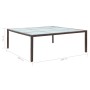 Mesa de comedor de jardín ratán sintético marrón 200x200x74 cm de vidaXL, Mesas de jardín - Ref: Foro24-46131, Precio: 240,99...