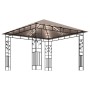 Cenador mosquitera y tira de luz LED taupé 3x3x2,73m 180 g/m² de vidaXL, Carpas y cenadores - Ref: Foro24-3070318, Precio: 32...