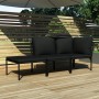 3-piece garden furniture set with black PVC cushions by vidaXL, Garden sets - Ref: Foro24-48594, Price: 279,99 €, Discount: %