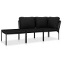 3-piece garden furniture set with black PVC cushions by vidaXL, Garden sets - Ref: Foro24-48594, Price: 279,99 €, Discount: %