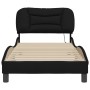 Estructura de cama con luces LED tela negro 90x190 cm de , Camas y somieres - Ref: Foro24-3213671, Precio: 157,09 €, Descuent...