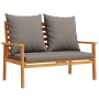 Garden sofa bench with cushions solid acacia wood 120 cm by , Garden sets - Ref: Foro24-366379, Price: 150,32 €, Discount: %