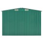 Cobertizo de jardín acero galvanizado verde 257x779x181 cm