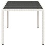 Garden table glass surface white PE rattan 190x90x75cm by , Garden tables - Ref: Foro24-368129, Price: 161,85 €, Discount: %