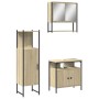 Set de muebles de baño 3 pzas madera contrachapada roble Sonoma de , Muebles de baño - Ref: Foro24-3214696, Precio: 172,99 €,...