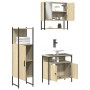 Sonoma oak plywood 3-piece bathroom furniture set by , Bathroom furniture - Ref: Foro24-3214696, Price: 186,70 €, Discount: %