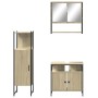 Sonoma oak plywood 3-piece bathroom furniture set by , Bathroom furniture - Ref: Foro24-3214696, Price: 186,70 €, Discount: %