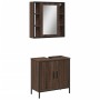 Set de muebles baño 2 pzas madera contrachapada marrón roble de , Muebles de baño - Ref: Foro24-3214724, Precio: 133,62 €, De...