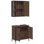 Set de muebles baño 2 pzas madera contrachapada marrón roble de , Muebles de baño - Ref: Foro24-3214724, Precio: 133,62 €, De...