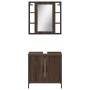 Set de muebles baño 2 pzas madera contrachapada marrón roble de , Muebles de baño - Ref: Foro24-3214724, Precio: 133,62 €, De...