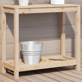 Planting table with shelf solid pine wood 82.5x35x75 cm by , Pot stands - Ref: Foro24-832387, Price: 59,99 €, Discount: %