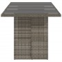 Garden table glass surface PE rattan gray 190x80x74 cm by , Garden tables - Ref: Foro24-365306, Price: 182,42 €, Discount: %