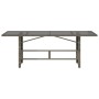 Garden table glass surface PE rattan gray 190x80x74 cm by , Garden tables - Ref: Foro24-365306, Price: 182,42 €, Discount: %