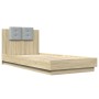 Cama con cabecero madera de ingeniería roble Sonoma 90x200 cm de , Camas y somieres - Ref: Foro24-3209942, Precio: 144,22 €, ...