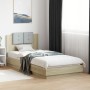 Sonoma oak engineered wood bed with headboard 90x200 cm by , Beds and slatted bases - Ref: Foro24-3209942, Price: 144,22 €, D...