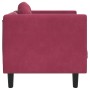 Sillón con cojín terciopelo rojo tinto de , Sofás - Ref: Foro24-372626, Precio: 176,13 €, Descuento: %