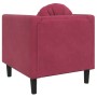 Sillón con cojín terciopelo rojo tinto de , Sofás - Ref: Foro24-372626, Precio: 176,13 €, Descuento: %