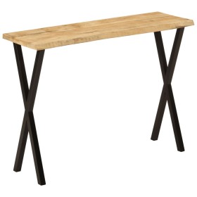 Mesa consola con borde natural madera maciza mango 105x33x76 cm de , Mesas consola - Ref: Foro24-372763, Precio: 111,07 €, De...