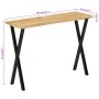 Console table with natural edge solid mango wood 105x33x76 cm by , console tables - Ref: Foro24-372763, Price: 111,07 €, Disc...