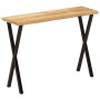 Mesa consola con borde natural madera maciza mango 105x33x76 cm de , Mesas consola - Ref: Foro24-372763, Precio: 111,07 €, De...