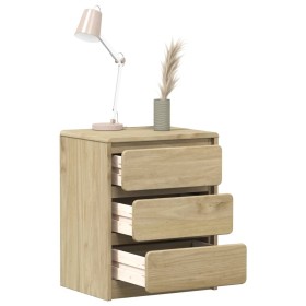 SAUDA bedside table solid pine oak wood 44x35x56 cm by , Nightstands - Ref: Foro24-377594, Price: 68,75 €, Discount: %