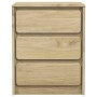 SAUDA bedside table solid pine oak wood 44x35x56 cm by , Nightstands - Ref: Foro24-377594, Price: 75,02 €, Discount: %