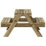 Mesa de pícnic para niños madera pino impregnada 88x97x52 cm de , Mesas de jardín - Ref: Foro24-832600, Precio: 103,94 €, Des...