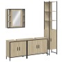 Juego de muebles de baño 4 pzas madera ingeniería roble Sonoma de , Muebles de baño - Ref: Foro24-3214751, Precio: 323,03 €, ...