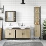 Sonoma Oak Engineered Wood 4-Piece Bathroom Furniture Set by , Bathroom furniture - Ref: Foro24-3214751, Price: 323,03 €, Dis...