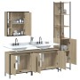 Sonoma Oak Engineered Wood 4-Piece Bathroom Furniture Set by , Bathroom furniture - Ref: Foro24-3214751, Price: 323,03 €, Dis...