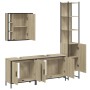 Juego de muebles de baño 4 pzas madera ingeniería roble Sonoma de , Muebles de baño - Ref: Foro24-3214751, Precio: 323,03 €, ...