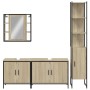 Juego de muebles de baño 4 pzas madera ingeniería roble Sonoma de , Muebles de baño - Ref: Foro24-3214751, Precio: 323,03 €, ...